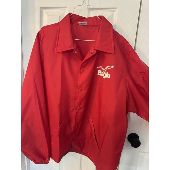 Birdie by Richard A. Leslie Red Windbreaker Eagle Racing Jacket Men’s XL USA 80s - Picture 9 of 13